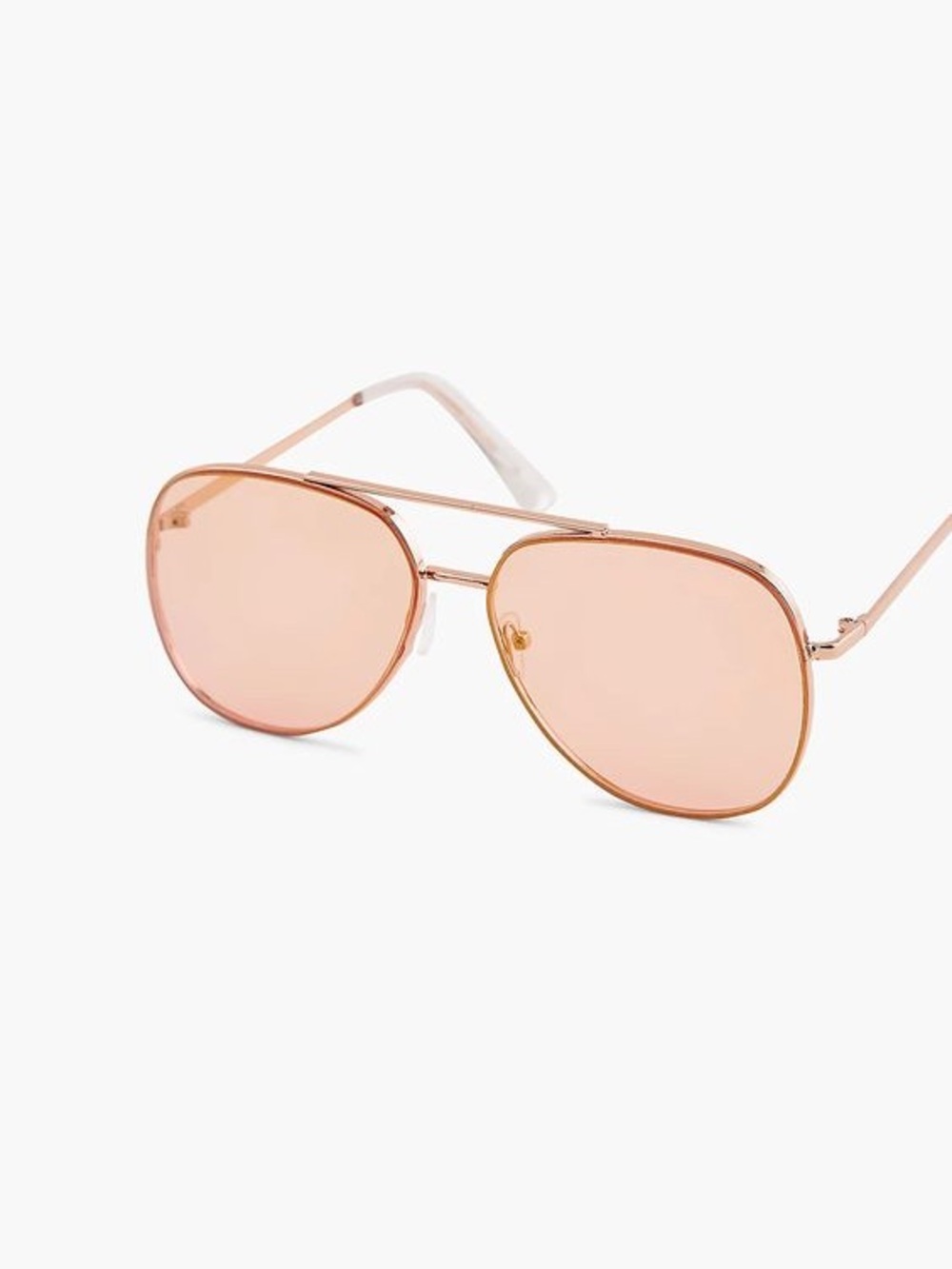 Rose Gold Aviator Sunglasses